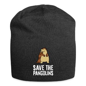 Save The Pangolins - Jersey Beanie - charcoal grey - Front