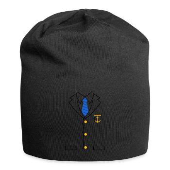 Yacht Captain Costume - Jersey-Beanie - Schwarz - Vorne