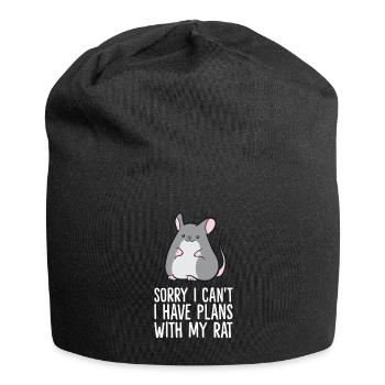 Ich kann leider nicht, ich habe Pläne mit meiner - Jersey-Beanie - Schwarz - Vorne