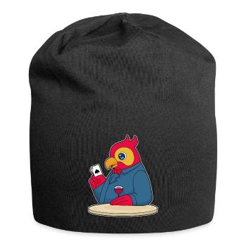Papagei Poker Pokerkarten - Jersey-Beanie - Schwarz - Vorne
