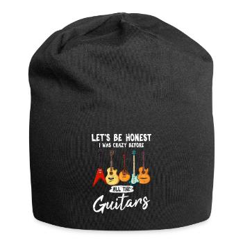 Soyons honnêtes Drôle guitariste guitariste sur le thème - Bonnet en jersey - noir - Devant