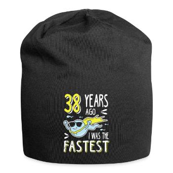 Il y a 38 ans, j’étais le 38e anniversaire le plus rapide - Bonnet en jersey - noir - Devant