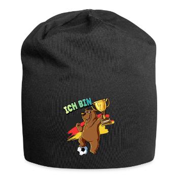 7. Geburtstag Ich bin 7 Jahre Fußball Junge - Jersey-Beanie - Schwarz - Vorne