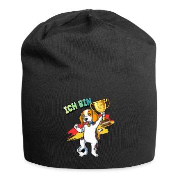5. Geburtstag Ich bin 5 Jahre Fußball Junge - Jersey-Beanie - Schwarz - Vorne