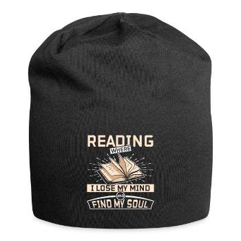 Lire où je perds la tête et trouve mon âme - Bonnet en jersey - noir - Devant