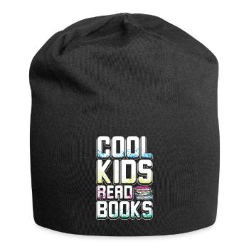 Les enfants cool lisent des livres - Bonnet en jersey - noir - Devant