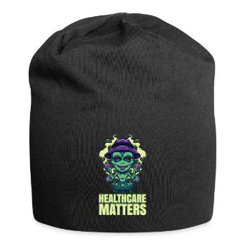 Healthcare Matters Cannabis Lover THC Mauvaise herbe médicale - Bonnet en jersey - noir - Devant