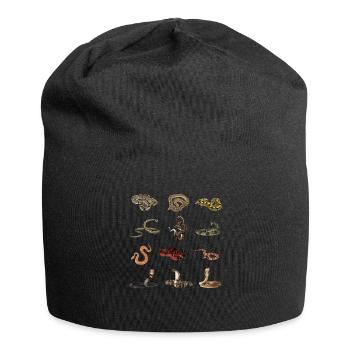 Différentes espèces de serpents - Bonnet en jersey - noir - Devant