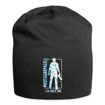 Fotografie Ich bin ein Fotograf Ich kann die Zeit - Jersey-Beanie - Schwarz - Vorne