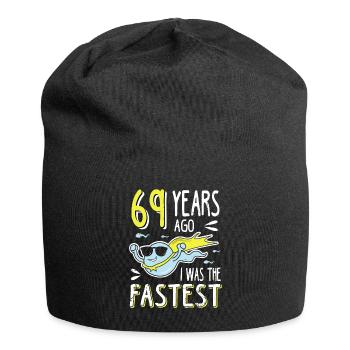 69 Years Ago I Was The Fastest 69. Geburtstag - Jersey-Beanie - Schwarz - Vorne
