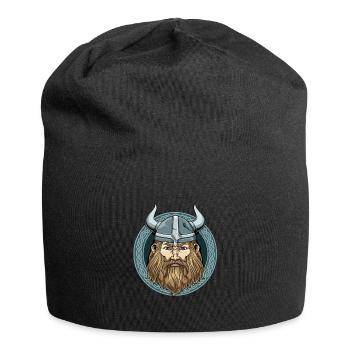 Wikinger-Krieger - Nordischer Odin - Jersey-Beanie - Schwarz - Vorne