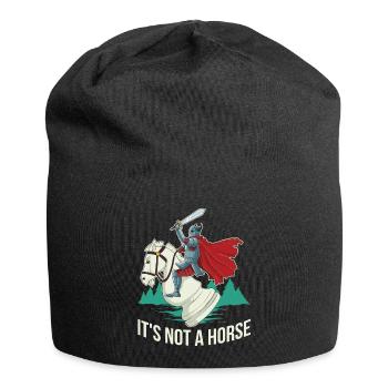 Its Not A Horse Chess Chess Gift - Jersey Beanie - black - Front
