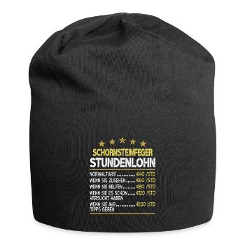 Stundenlohn Schornsteinfeger - Jersey-Beanie - Schwarz - Vorne