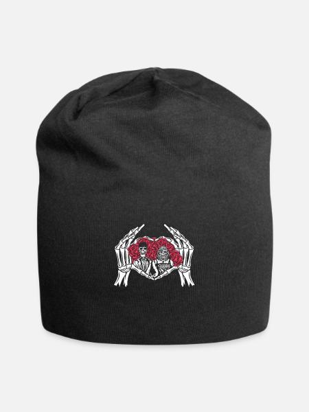 Amour infini et romance Gothic Bones Squelette - Bonnet en jersey - noir