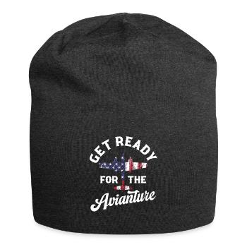 Jet Fighter Pilot Get Ready for the Avianture - Jersey Beanie - charcoal grey - Front