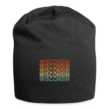 Cadeau d’un résident du Wisconsin - Bonnet en jersey - noir - Devant