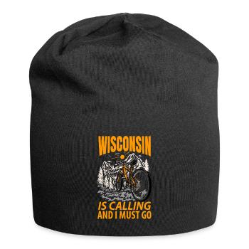 Wisconsin adventurous gift - Jersey Beanie - black - Front