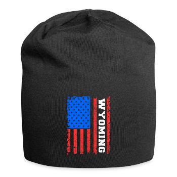 Wyoming Usa flaggen geschenk - Jersey-Beanie - Schwarz - Vorne