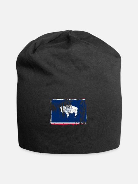Beauty From Wyoming Gift - Jersey Beanie - black