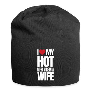 Cadeau d’un résident du Wisconsin - Bonnet en jersey - noir - Devant