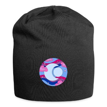 Fierté bisexuelle De la Lune de l’espace bisexuelle - Bonnet en jersey - noir - Devant