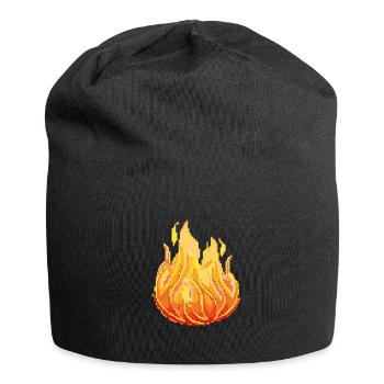 Rétro Pixel Fire - Bonnet en jersey - noir - Devant