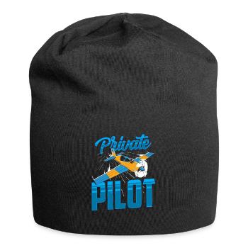 Jet de pilote privé Petit avion Avion léger - Bonnet en jersey - noir - Devant