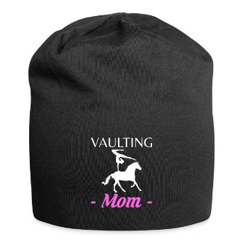 Vaulting Mom Shirt Geschenk Voltagieren - Jersey-Beanie - Schwarz - Vorne