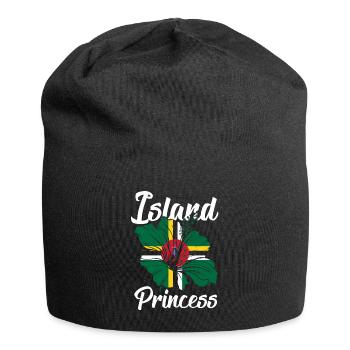 Dominica Dominican Dominica Flag Island Princess - Jersey Beanie - black - Front