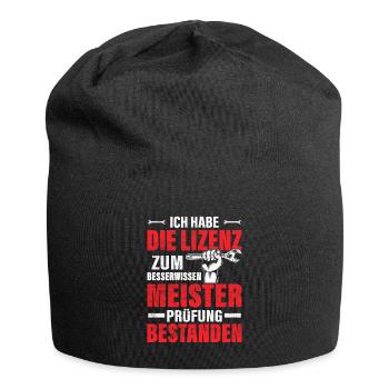 Meisterprüfung Bestanden Mechaniker Schlosser - Jersey-Beanie - Schwarz - Vorne