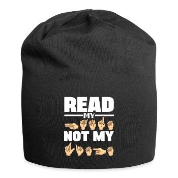 ASL Alphabet American Sing Language ASL Teacher - Jersey-Beanie - Schwarz - Vorne