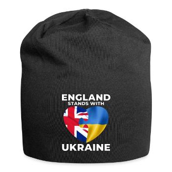 L’Angleterre soutient l’Ukraine - Bonnet en jersey - noir - Devant