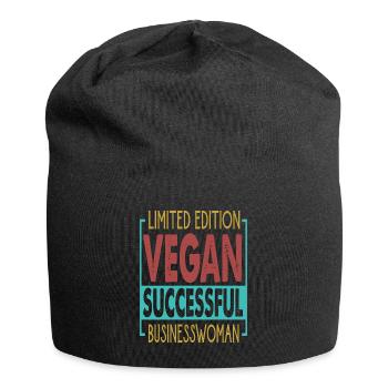 Limited Edition Vegan Successful Businesswoman - E - Jersey-Beanie - Schwarz - Vorne