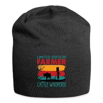 Édition limitée Farmer Cattle Whisperer - Agriculture - Bonnet en jersey - noir - Devant