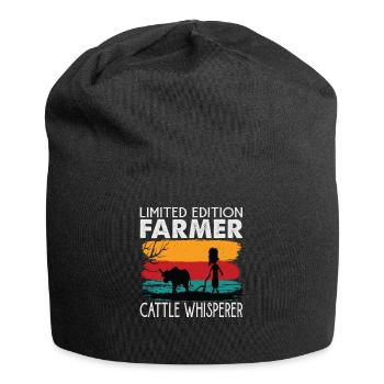 Édition limitée Farmer Cattle Whisperer - Agriculture - Bonnet en jersey - noir - Devant