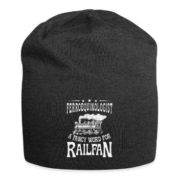 Ferroequinologist Eisenbahn Eisenbahnfan - Jersey-Beanie - Anthrazit - Vorne