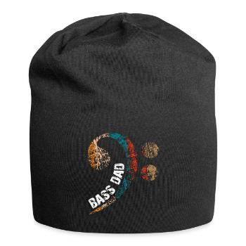 Papa spielt Bass Papa ist Bassist - Jersey-Beanie - Schwarz - Vorne
