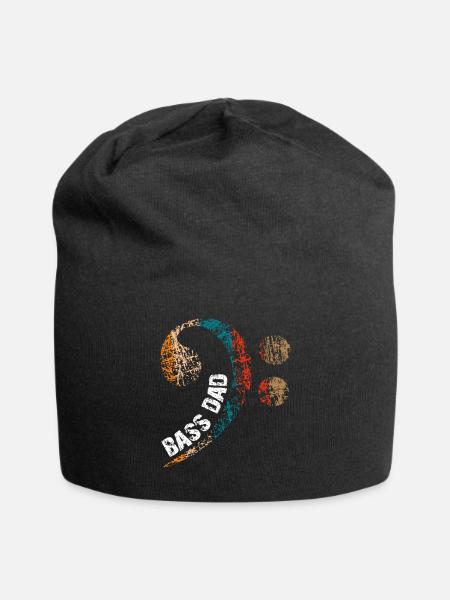 Papa spielt Bass Papa ist Bassist - Jersey-Beanie - Schwarz