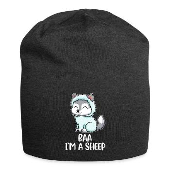 Baa Im A Sheep Sheep Gift - Jersey Beanie - charcoal grey - Front