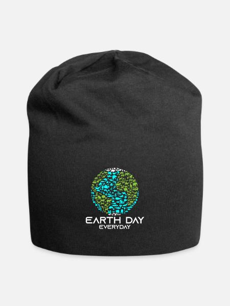 Jour de la Terre Tous les jours - Bonnet en jersey - noir