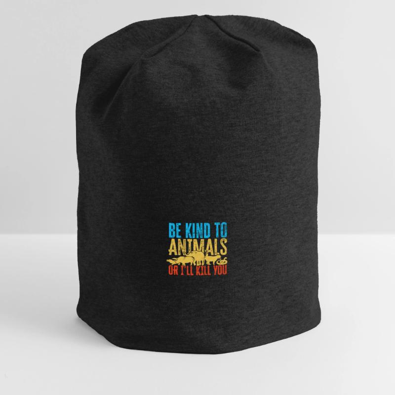 Sei freundlich zu Tieren oder ich werde dich töten - Tier Jersey-Beanie