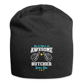 This Is What An Awesome Butcher Looks Like - Jersey Beanie - black - Front