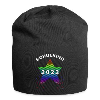Schulkind 2022 - Jersey-Beanie - Schwarz - Vorne