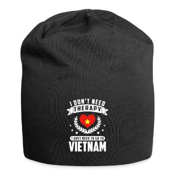 I Dont Need Therapy I Just Need To Go To Vietnam - Jersey-Beanie - Schwarz - Vorne