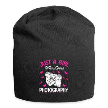 Photographe Girl Just a Girl, Photographie - Bonnet en jersey - noir - Devant