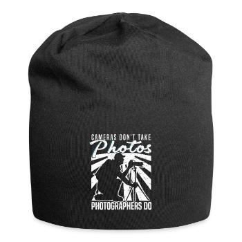 Cameras don't take photos Photographers - Jersey Beanie - black - Front