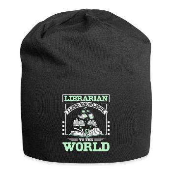 Librarian I lend knowledge to the world - Jersey Beanie - black - Front