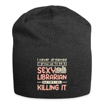 Sexy librarian - Jersey Beanie - charcoal grey - Front