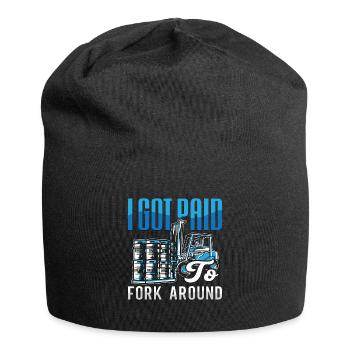 Forklift Driver Forklift Logistician Gift - Jersey Beanie - black - Front