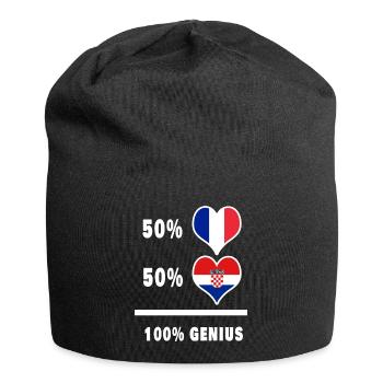 Das Frankreich und Kroatien brillant/Geschenk - Jersey-Beanie - Schwarz - Vorne